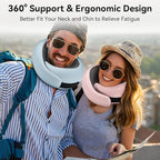 WANDER PLUS® Travel Pillow, 100% Pure Memory Foam Travel Neck Pillow Airplane - Image 6