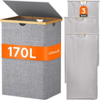 Lifewit 170L Triple Laundry Hamper by Lifewit