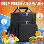Lunch Box for Men Women, Large Expandable Insulated Lunch Bag, Double Deck - Image 4