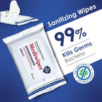 Mediwiper 10 Count Alcohol-Free Sanitizing Wipes Disinfecting Large Unscented - Image 2