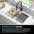 KRAUS Bellucci Workstation 32 in. Undermount Granite Composite Single Bowl - Image 4