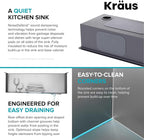 KRAUS Kore 27-Inch Undermount Workstation 16 Gauge Single Bowl Stainless Steel - Image 10