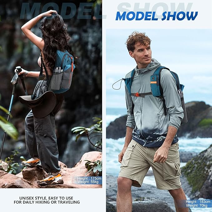 15L Small Hiking Backpack for Men Women Foldable Packable Back Pack Ultralight - Image 8