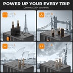TESSAN Universal Travel Adapter, 35W International Plug Adaptor - Image 2