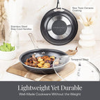 Granitestone 20 Pc Ceramic Cookware Set Nonstick, Complete Pots and Pans Set - Image 4