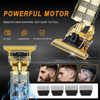 Professional Hair Trimmer for Men, Beard Trimmer Hair Clippers for Men, Hair Clippers with 4 Limit Combs, Cordless Rechargeable Hair Trimmer Metal Body Cutting Grooming Kit