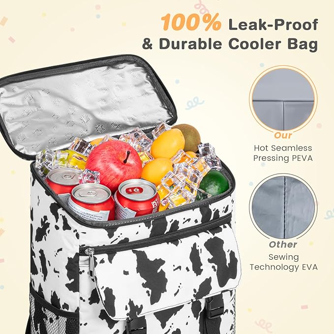 Cooler Backpack Soft Insulated Leak Proof 30 Cans Insulated Backpack Cooler - Image 3