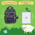 iniuniu Diaper Bag Backpack, 4 in 1 kit Large Unisex Baby Bags - Image 6