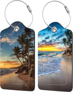 2 Pack Sunrise Over The Beach Luggage Tag by EOBKLAX
