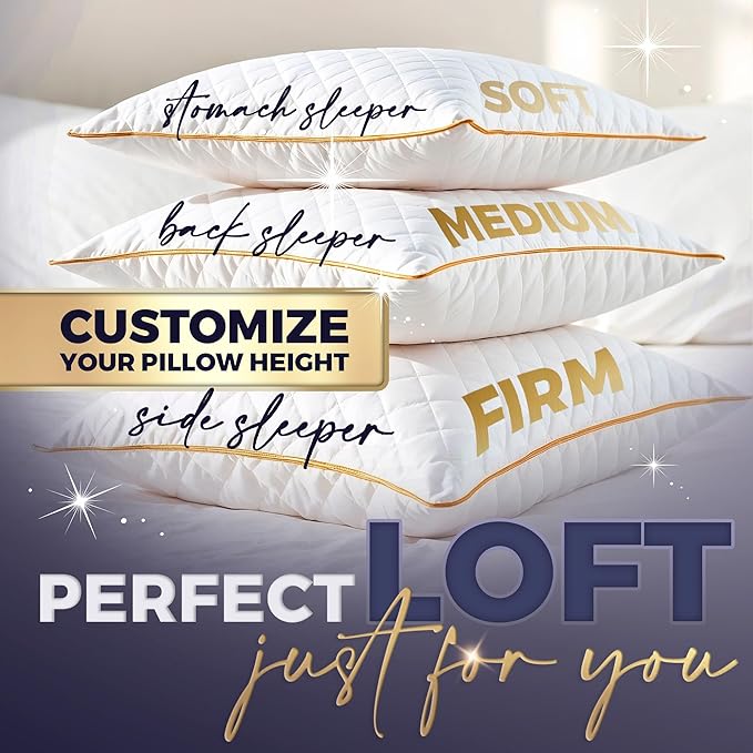 Royal Therapy Pillows Queen Size Set of 2, Shredded Memory Foam Pillows Queen - Image 4