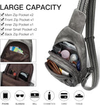 7L Sling Bag for Women Men Leather Small Sling Backpack Daypack Anti Theft - Image 3