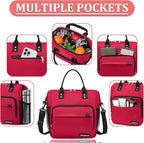 Red Lunch Box for Women for Work Insulated Lunch Bag for Female Adult, Fashion - Image 4