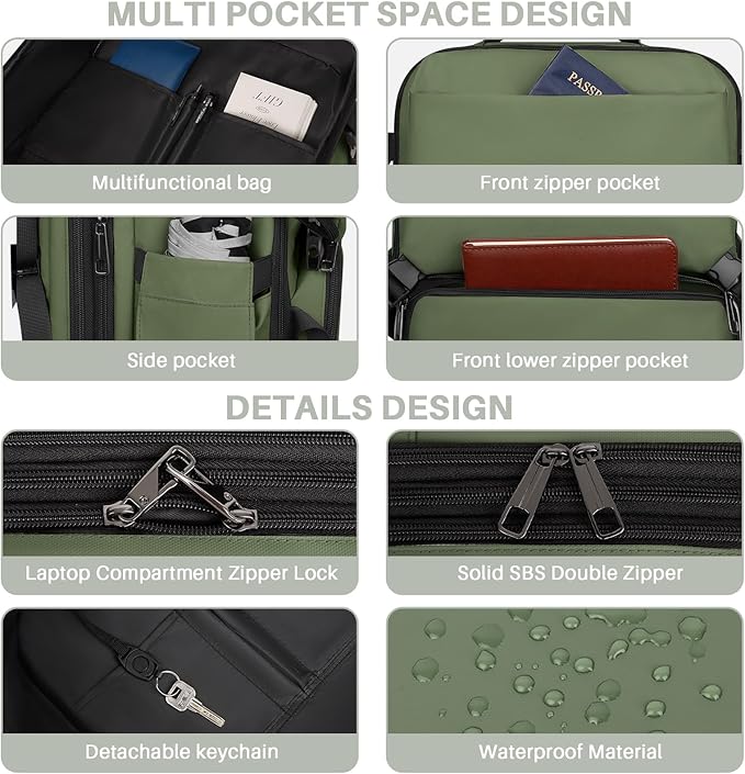Travel Backpack Carry On Flight Approved, Lightweight Large Travel Backpack - Image 7