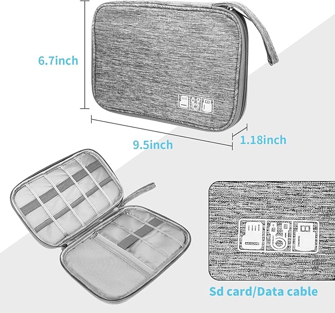 Electronics Organizer Travel Case, Electronic Accessories Storage Bag, Portable - Image 5