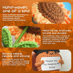 Teacher Appreciation Gifts, Handmade Crochet Sunflower Teacher Gifts, Thank You for Helping Me Grow, Daycare Teacher Appreciation Gifts for Women Men, End of Year Graduation Teacher Gifts (1)