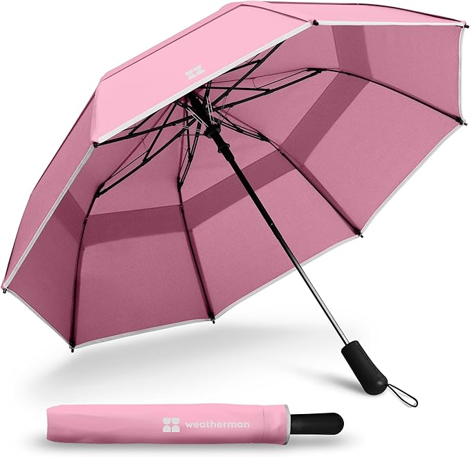 Weatherman Premium Collapsible Travel Umbrella by Weatherman