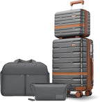 Luggage Sets 4 Piece with TSA Lock Hardside PC+ABS Carry On expandable Suitcase by Unknown