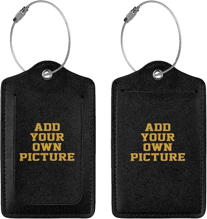 2PC Custom Luggage Tags Personalized Leather Luggage Tag - Image 3
