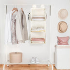 MAX Houser 3-Shelf Hanging Closet Organizer, Hanging Sweater Organizer - Image 2