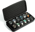 12 slots Watch Case, hard watch travel case, storage box, padded case by AUKURA