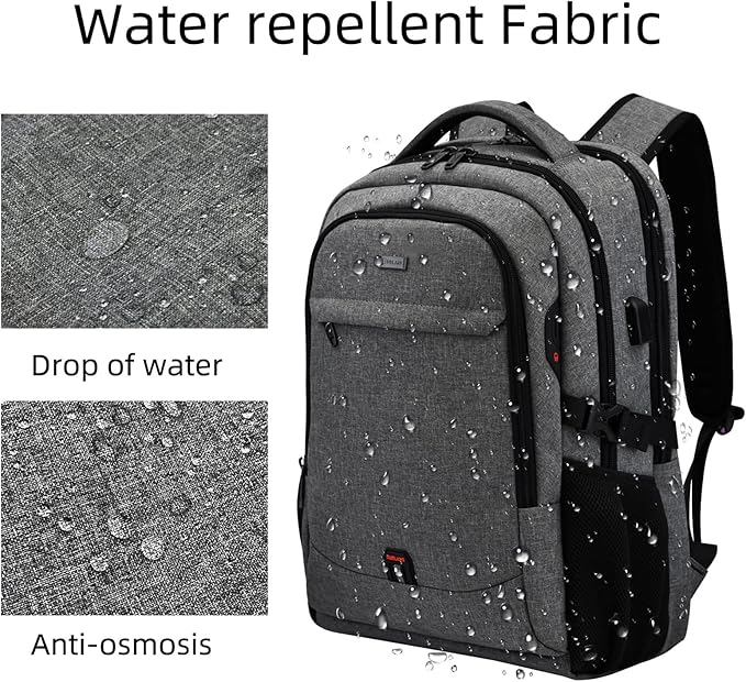 DUSLANG 17 Inch Travel Laptop Backpack Water Resistant College Backpack - Image 4