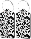2Pcs Luggage Tag for Suitcase Panda Cartoon Cute Suitcase Tag by Gearsly