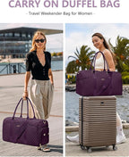 Women Duffle Weekender Travel Bag: Large Duffel Bags - Image 8