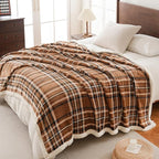 PU MEI Sherpa Fleece Throw Blanket 80" x 90" Reversible Plush Fluffy Large Big - Image 2