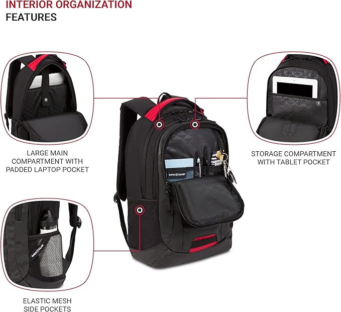 SwissGear Cecil 5505 Laptop Backpack, Camo Noir - Image 3