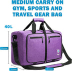Bago Foldable Duffel Bags for Traveling Women & Men - 40L Sports Packable - Image 6