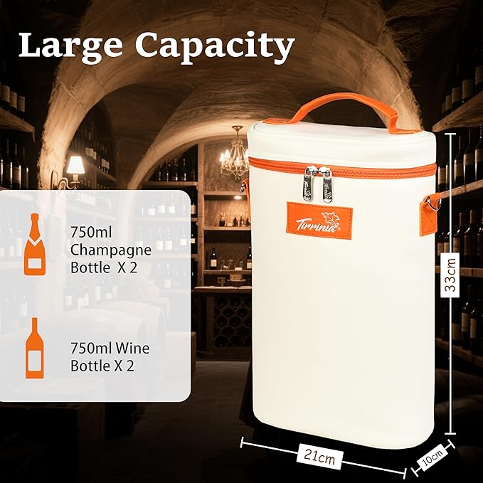 Tirrinia 2 Bottle Wine Gift Tote Carrier - Image 3