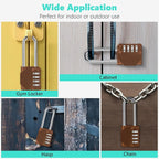 CL21MC 2.6 Inch Long Shackle Combination Lock, 4 Digit Combination Padlock Set - Image 6