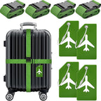 Weewooday 8 Pcs Luggage Straps Suitcase Tags Set by Weewooday