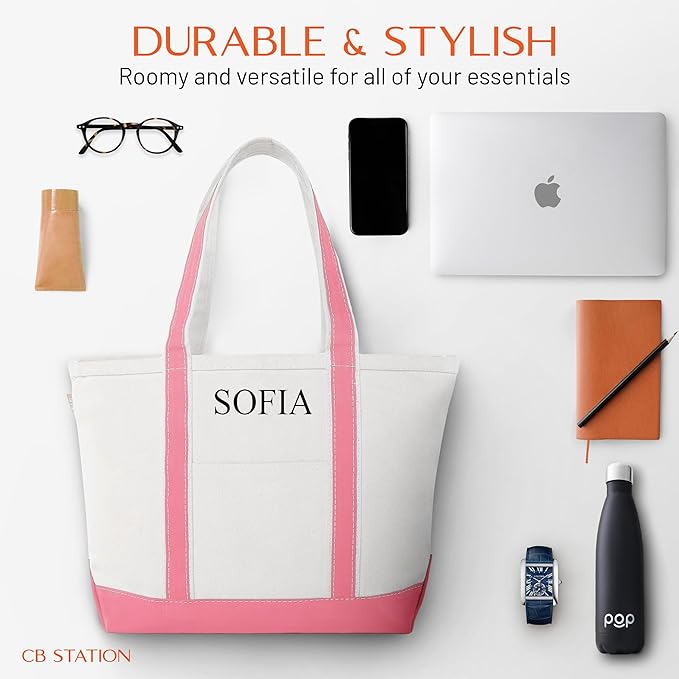 CB STATION Medium Classic Canvas Tote Bag - Image 5