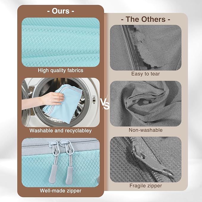 DIMJ Clothes Storage Bag 8 Pack, 19L Compression Storage Bags - Image 6