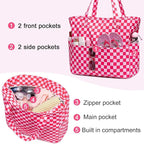 LEDAOU Large Beach Tote Bag Women Waterproof Sandproof Zipper Beach Tote Bag - Image 3