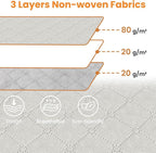Fab totes 24 Gallons Clothes Storage, Foldable Thick Fabric Blanket Storage Bags - Image 6