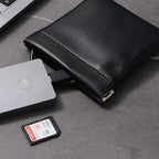 2 Pack PU Leather Slim Engagement Wedding Ring Pouch Leather Jewelry Pouch - Image 6