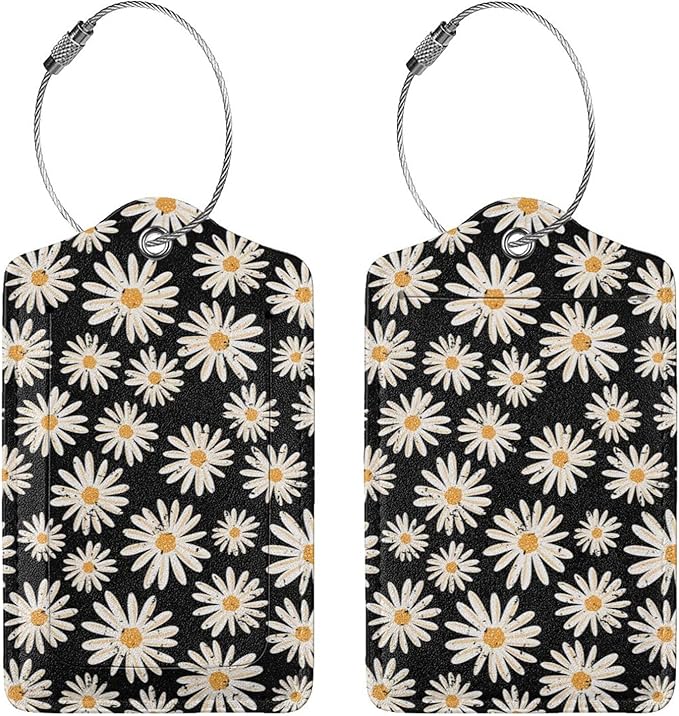 Set of 2 Luggage Tag for Suitcases Tie dye PU Leather Luggage Tag - Image 3