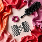 Black Adjustable Elastic Hair Comb,Stretchy Double Comb Hair Clip,No Crease Hair Pins Double Slides Hairpins Combs Women Hairs Styling Accessories Hairs Care Styling Tools and Appliances