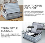 Hanke 24 Inch Checked Luggage Front Opening Rolling Suitcase Hard Sided Luggage - Image 4