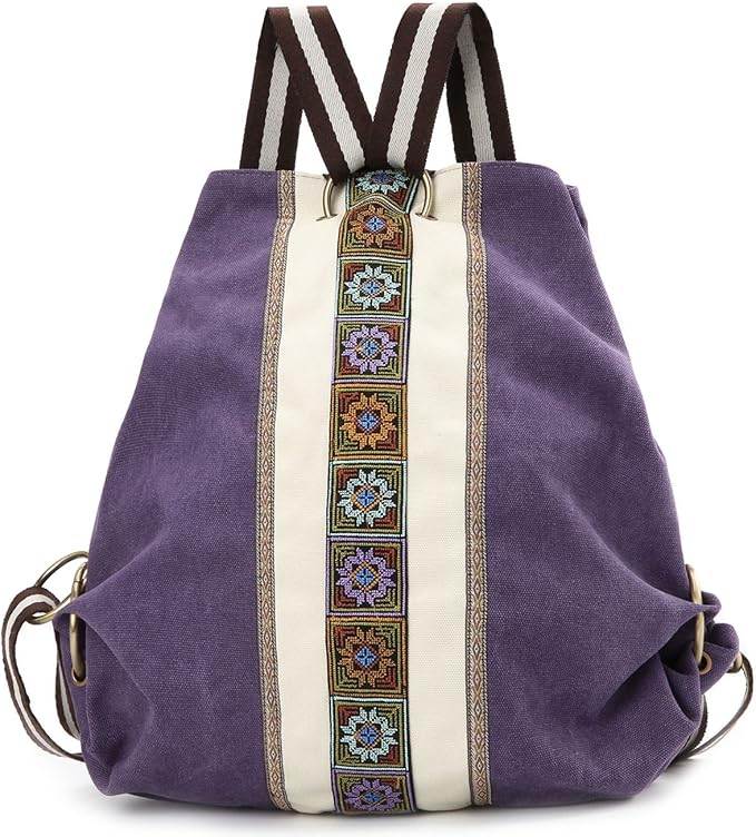 Goodhan Women Canvas Backpack Daypack Casual Shoulder Bag, Vintage Heavy-duty by Goodhan
