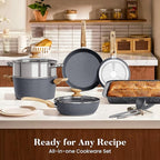 Kitchen Academy Granite Nonstick Cookware Set - Image 8
