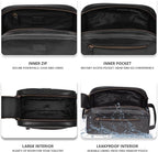 LEATHER VILLAGE Premium Leather Toiletry Travel Pouch - Image 3