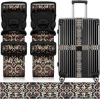 2 Pack Luggage Straps for Suitcases, Adjustable Travel Belt by ZHOMA