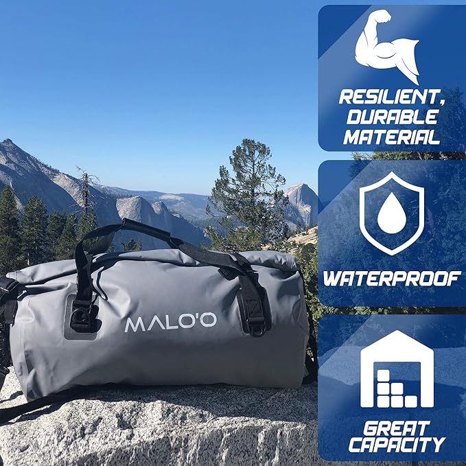 Malo'o Waterproof Dry Bag Duffel 40L/60L/100L, Roll Top Duffel Keeps Gear Dry - Image 5