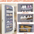 FENTEC 1 Pack Over The Door Shoe Organizer, 8 Shelves Shoe Rack - Image 2