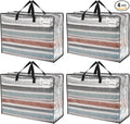 VENO 4 Pack Heavy Duty Moving Bags, Storage Bags, Packing Supplies, Top Zipper by Veno