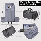 Travel Garment Duffle Bag with Laptop Compartment, RFID Blocking Convertible - Image 6