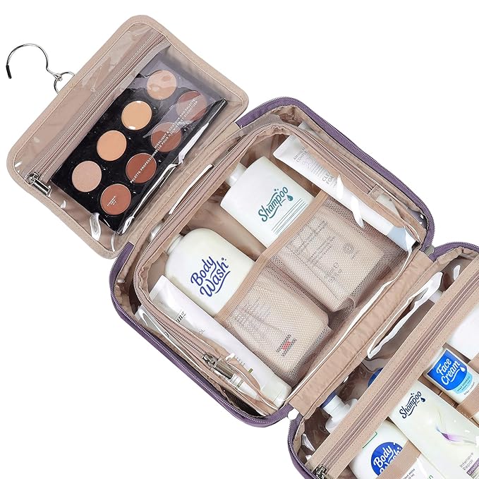 NISHEL Travel Toiletry Bag for Women Large Capacity, Makeup Essentials Organizer - Image 3